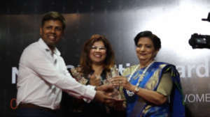 Lalita Nijhawan receiving Nari Shakti Award 2018